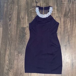 navy blue cocktail dress